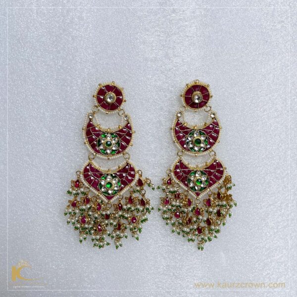 Samrina Long Earrings Tikka set