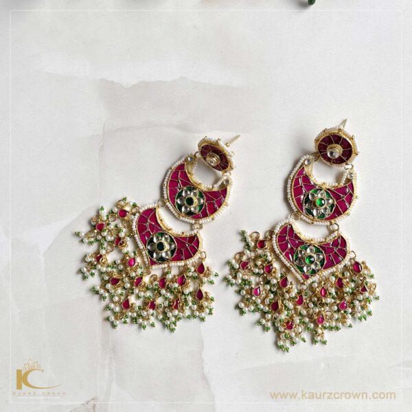 Samrina Long Earrings Tikka set