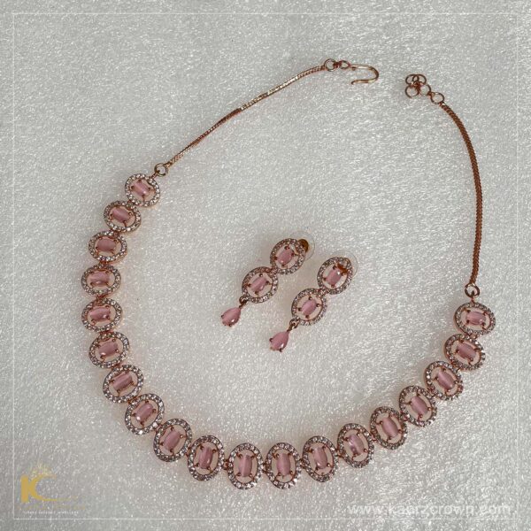 Light Pink Necklace | Drop Pearl Silver | Two Be Wed Jewelry