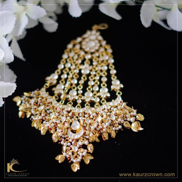 Buy PANASH Gold Plated Stone Studded Pearl Jhumar Passa Online