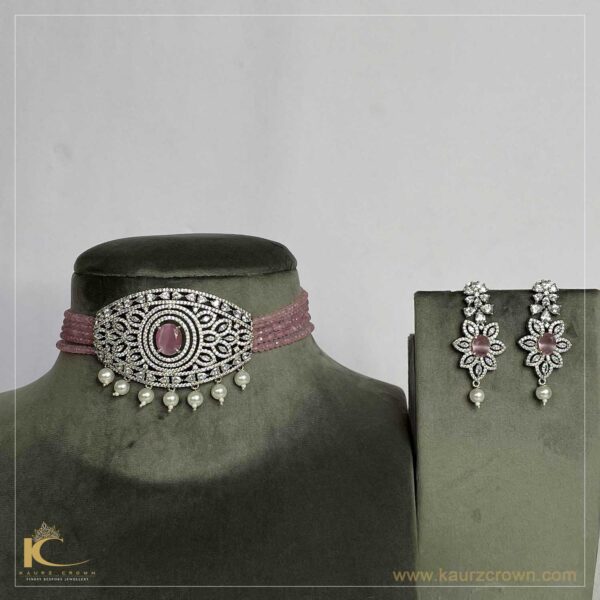 Rossi Pink Choker Earrings