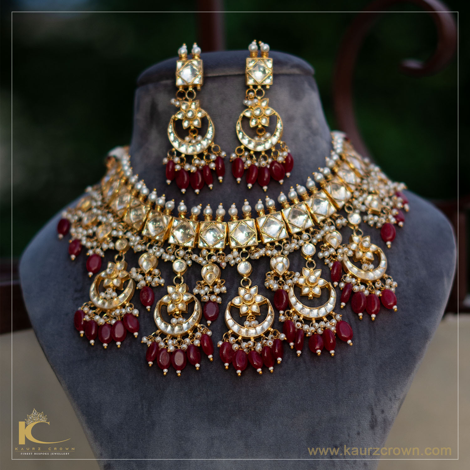 Surakh Kundan Bridal Set