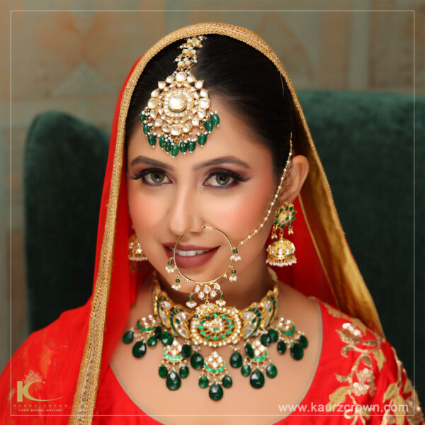 Khawaja Green Choker Set , kaurz crown jewellery , online jewellery store