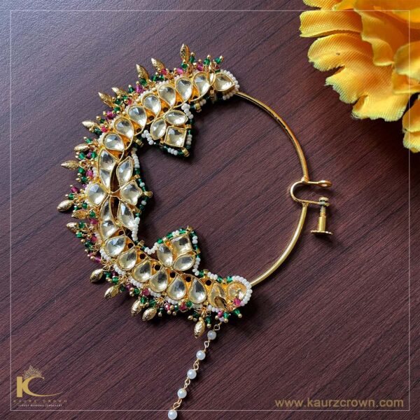 Buy Maharani Kundan Nose Ring Online for Women by Ruby Raang Studio -  3988165
