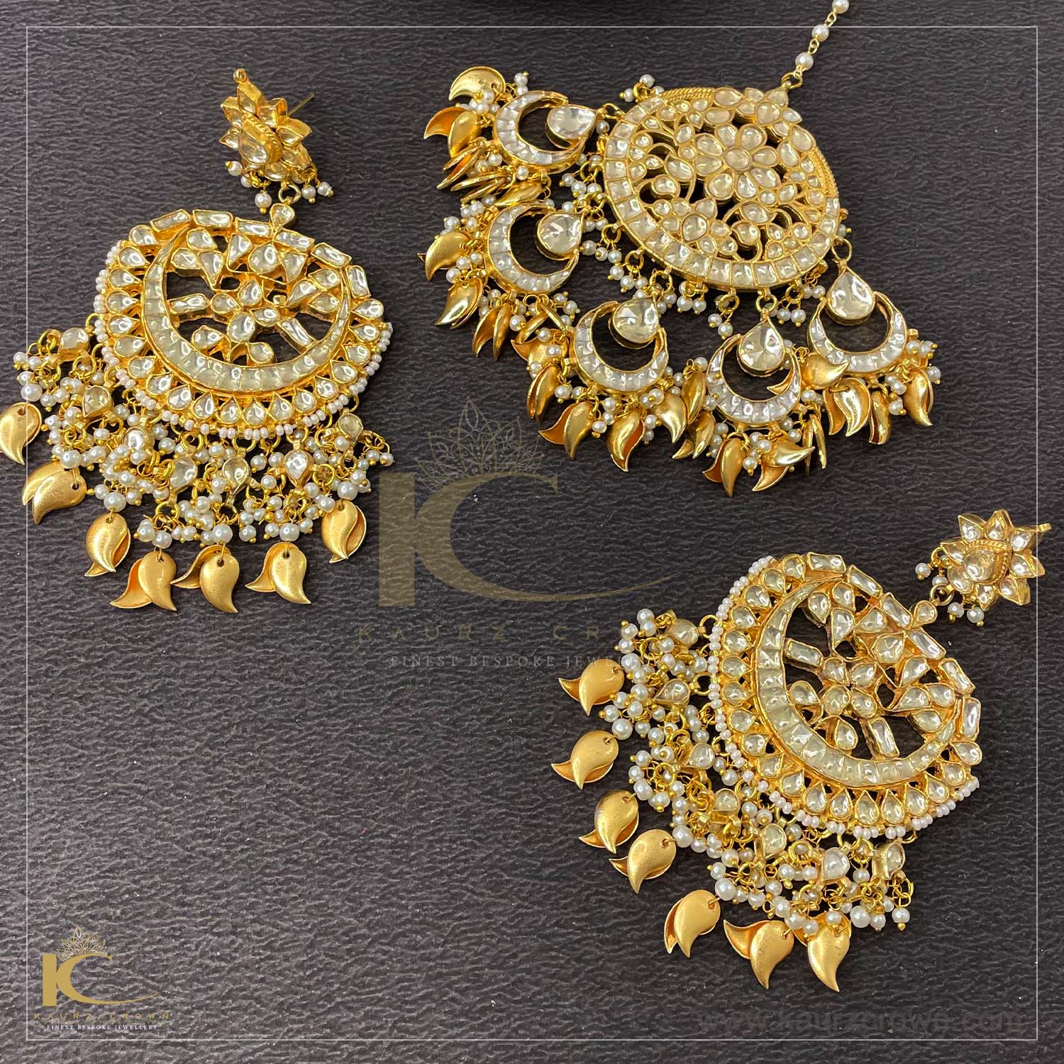 Buy Kundan studded meenakari long drop earring with nano moti and gold earl  drops only on kalki