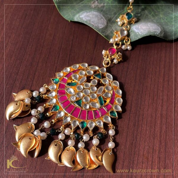 Peehu Kundan Earrings Tikka Set