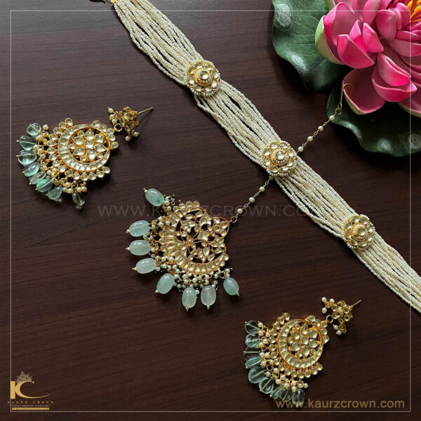 Rehnoor Headband and Earrings with Nooraniyat Tikka