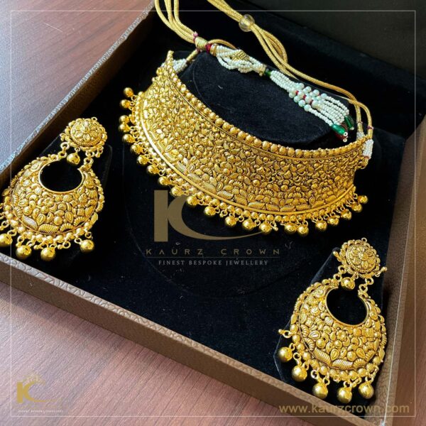 Dilkash Traditional Antique Gold Plated Choker Set