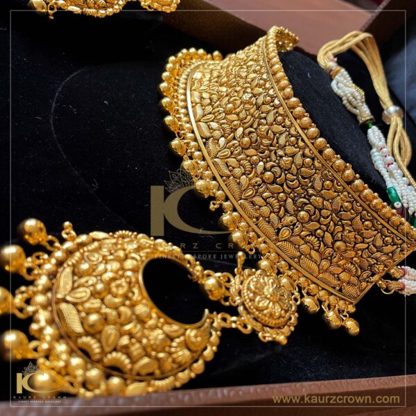 Dilkash Traditional Antique Gold Plated Choker Set