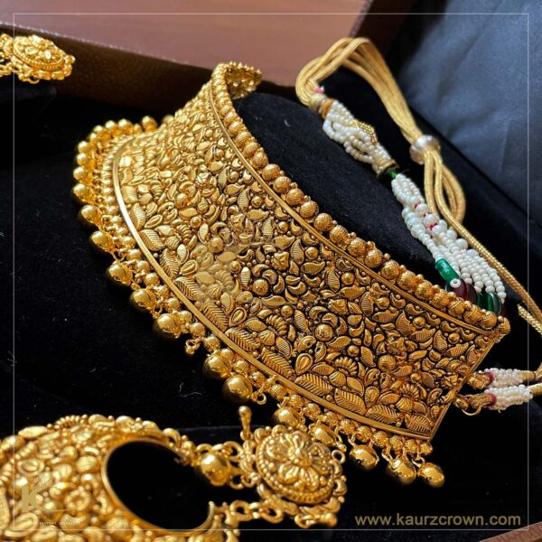 Dilkash Traditional Antique Gold Plated Choker Set