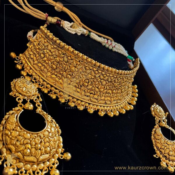 Dilkash Traditional Antique Gold Plated Choker Set