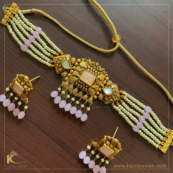 Haseen Traditional Antique Gold Plated Choker Set