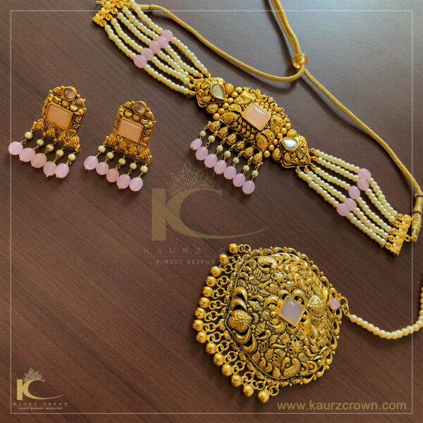 Haseen Traditional Antique Gold Plated Choker Set