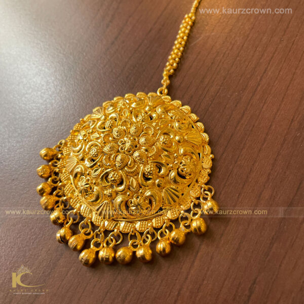 Raunak Traditional Antique Gold Plated Tikka , Tikka , Raunak , Gold Plated , Jewellery , Gold Jewellery