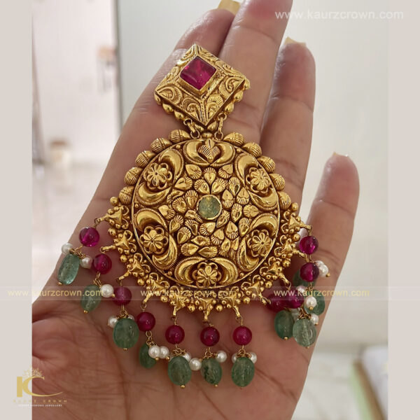 Samreet Traditional Antique Gold Plated Earrings , earrings , gold jewellery