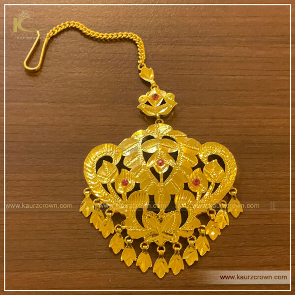 Jeeto Riwayati Gold Plated Necklace Set , kaurz crown , nacklace set , punjabi jewellery , tikka