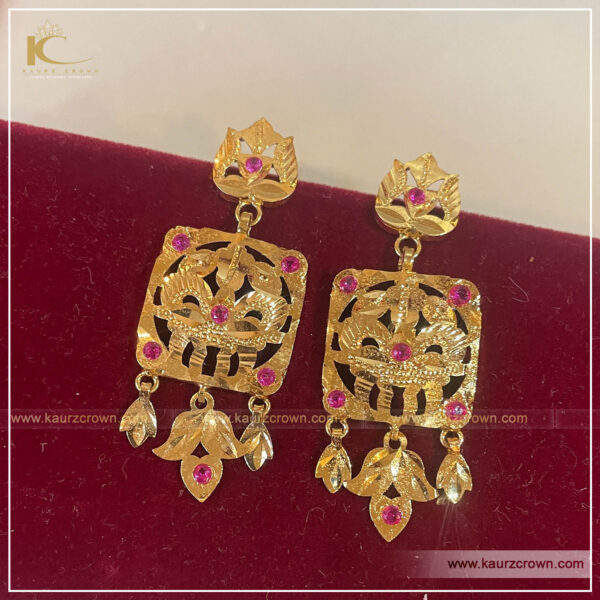 Jeeto Riwayati Gold Plated Earrings , kaurz crown , punjabi jewellery