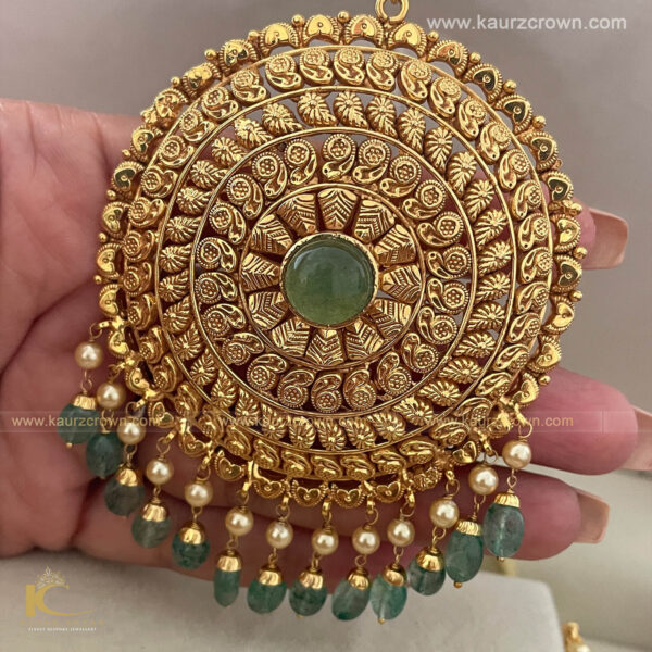 Nargis Traditional Antique Gold Plated Tikka , Tikka , Nargis , Punjabi Jewellery , Gold Plated , jewellery