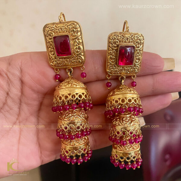 Party Order Antique Gold Plated Chand Bali Earrings at Rs 182/pair in Mumbai