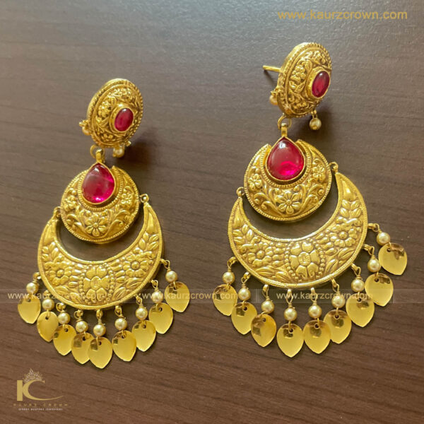 Zaara Traditional Antique Gold Plated Earrings – KaurzCrown.com