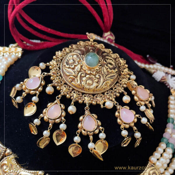 Zoya Traditional Antique Gold Plated Tikka , zoya , gold plated , tikka , kaurz crown , punjabi jewellery