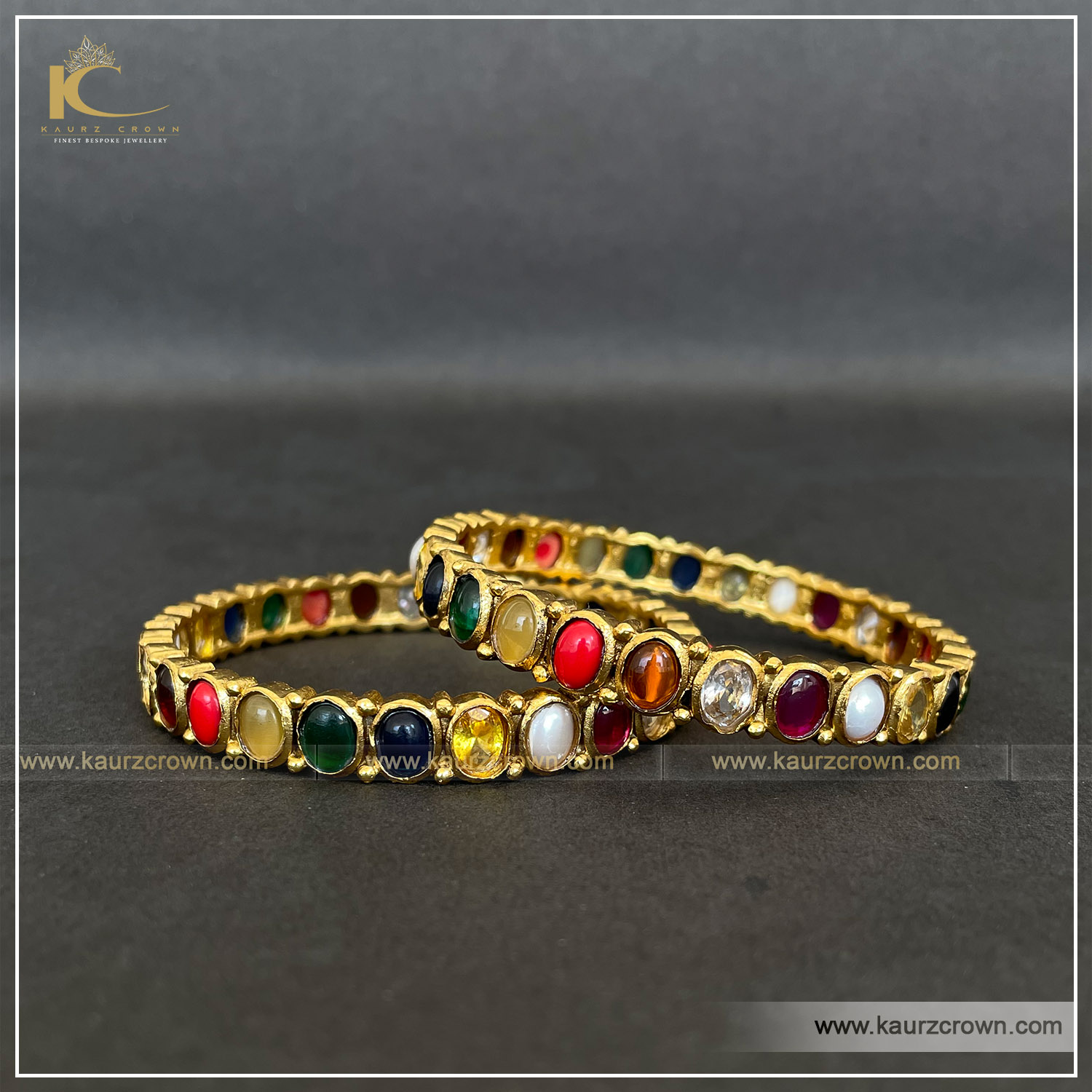 Navratna bracelet in on sale gold