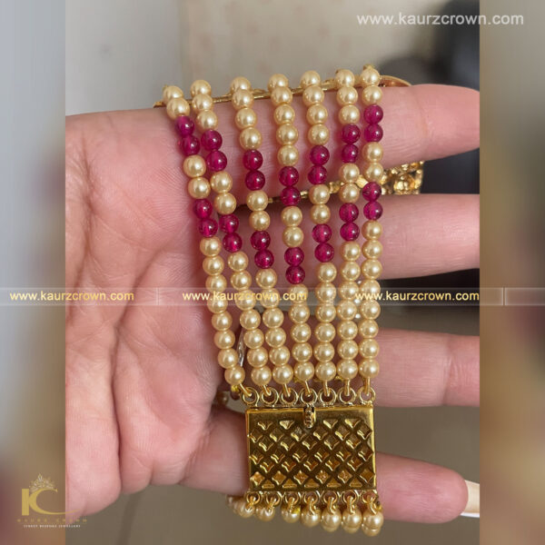 Surakh Traditional Antique Gold Plated Baahi/Bracelet , Surakh , kaurz crown , jewellery , punjabi jewellery , gold plated , baahi