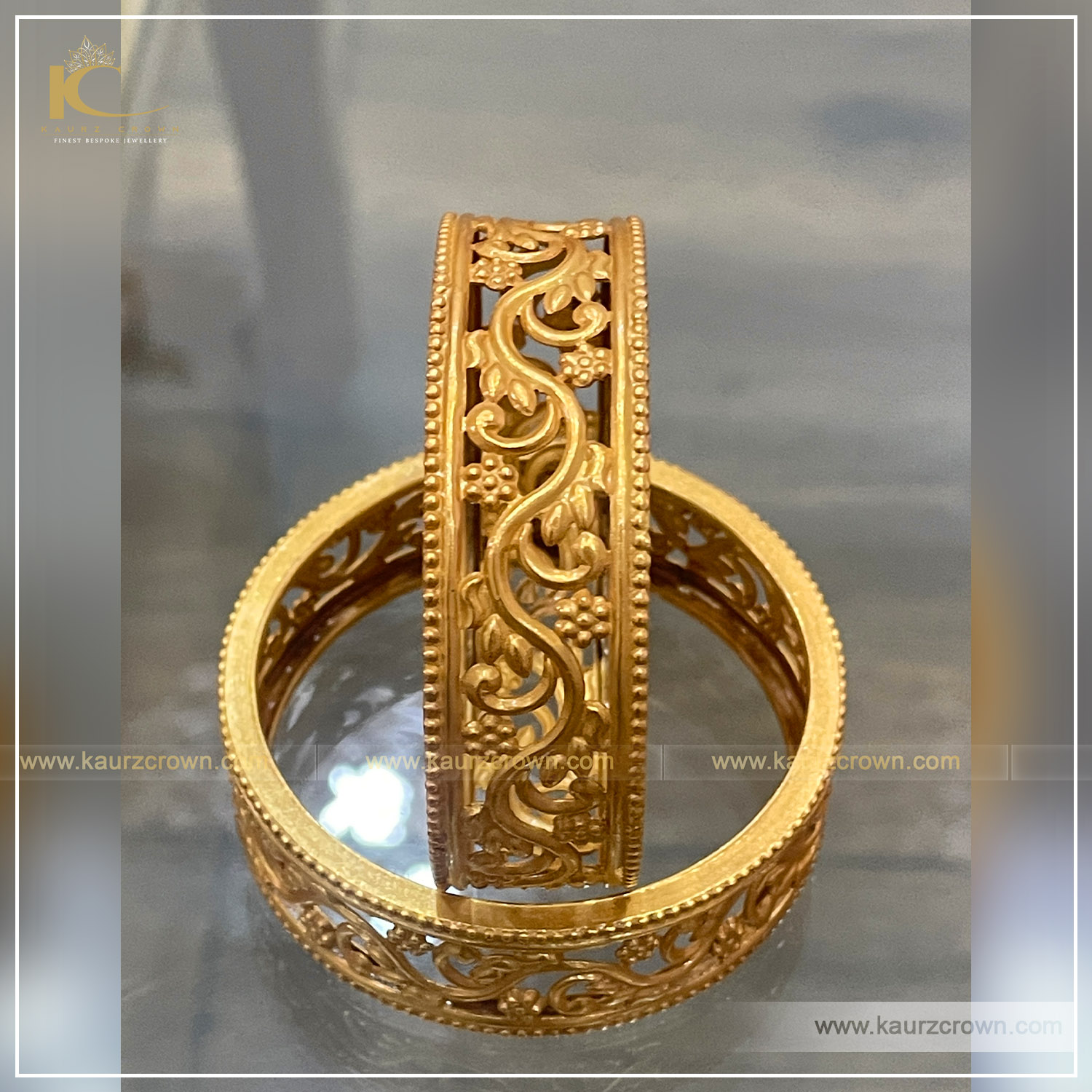 Gulnar Traditional Gold Plated Bangles , kaurz crown , punjabi jewellery ,