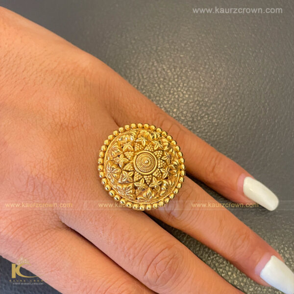 Buy | Golden Round Shape Adjustable Ring | B157-SBALAS-34 | Cilory.com