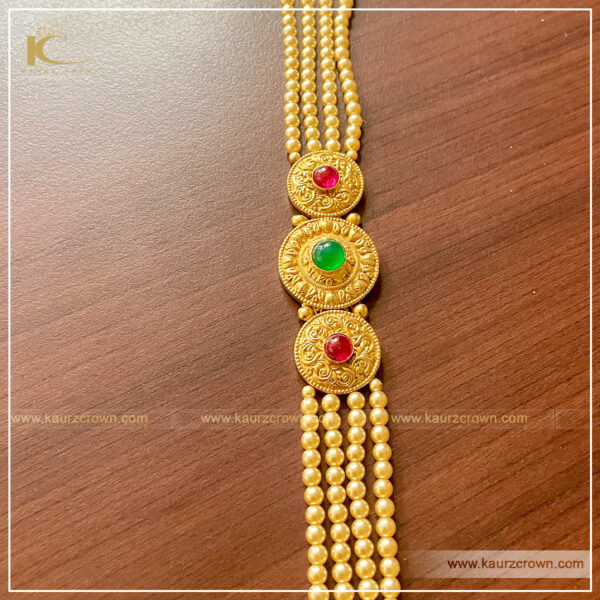 Morni but necklace set , kaurz crown , punjabi jewellery , gold plated , necklace set , morni