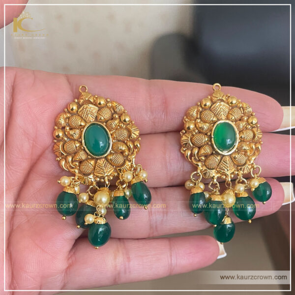 Salma Traditional Antique Gold Plated Earrings , Kaurz Crown , Online Jewellery store , punjabi jewellery