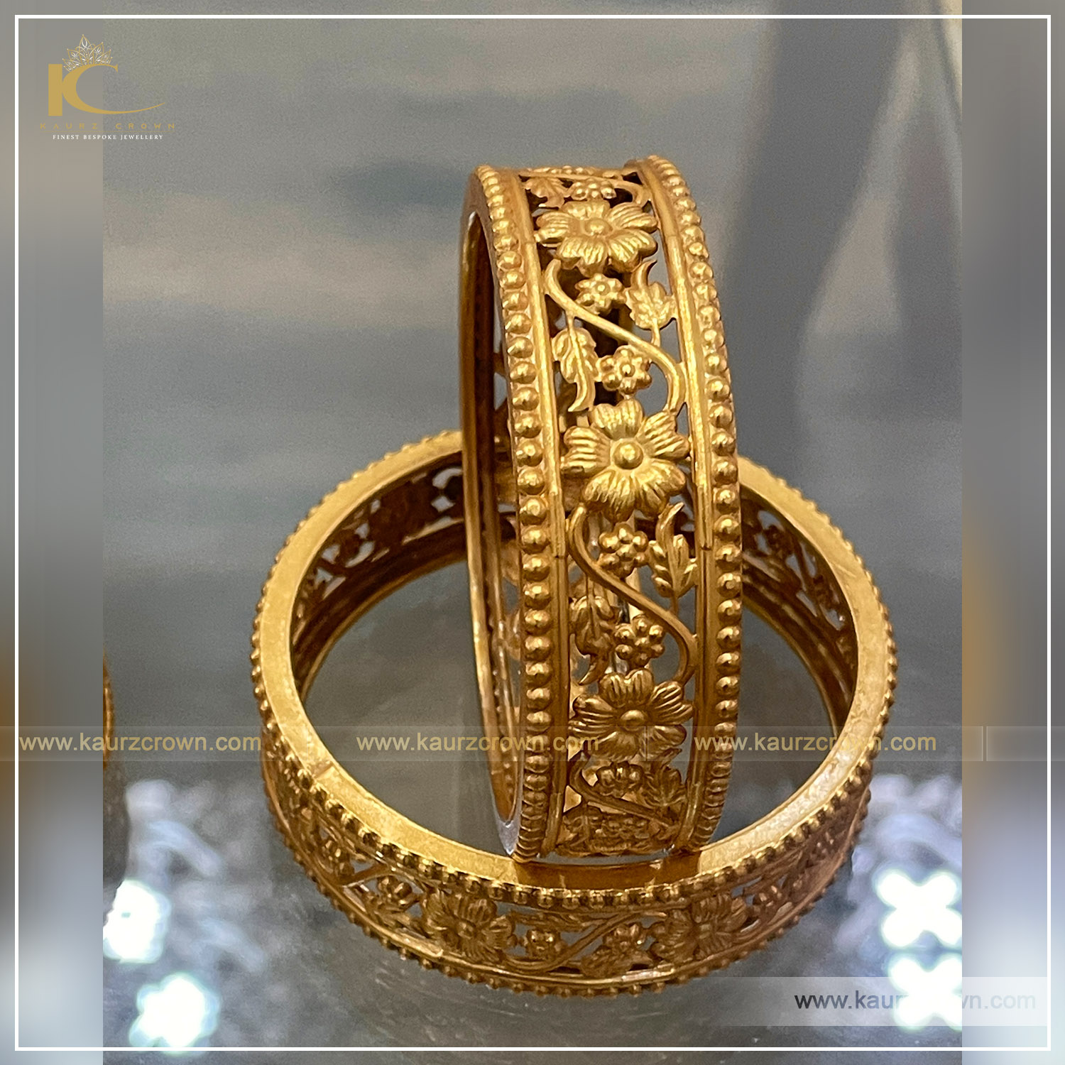 Sanaz Traditional Gold Plated Bangles , Bangles , kaurz crown , jewellery , gold plated