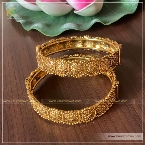 Zara Traditional Gold Plated Bangles – KaurzCrown.com