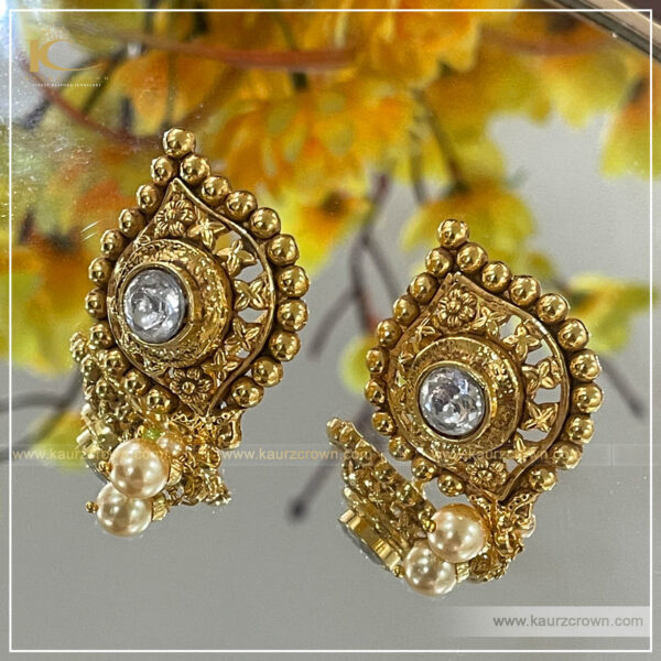 Niharika Gold Plated Earrings , kaurz crown , punjabi jewwellery , online jewellery store