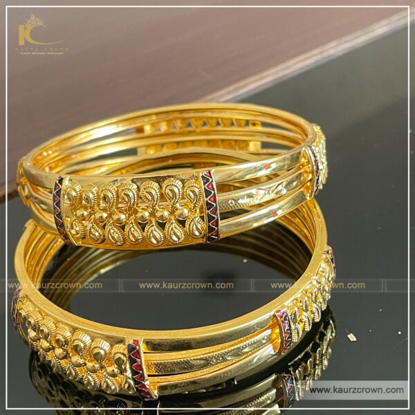 Sandli Traditional Antique Gold Plated Bangles , punjabi jewellery , online jewellery store , bangles , gold plated bangles