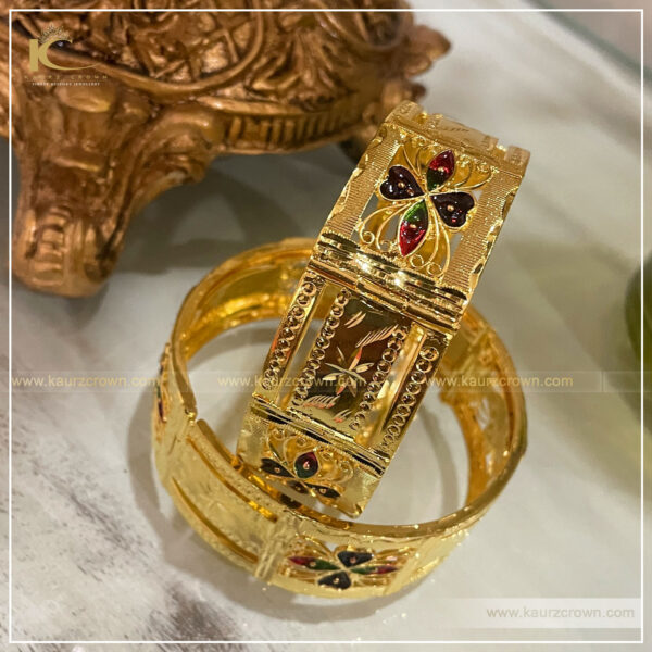 Khansa Traditional Gold Plated Bangles , kaurz crown , punjabi jewellery , online jewellery store , gold plated