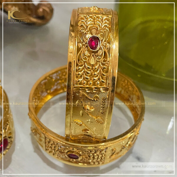 Neha Traditional Gold Plated Bangles , kaurz crown , punjabi jewellery , online jewellery store , gold plated