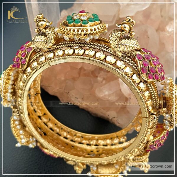 Noseheen Traditional Gold Plated Bangles , kaurz crown , punjabi jewellery , online jewellery store , gold plated