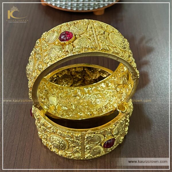 Ruksaba Traditional Antique Gold Plated Bangles , Ruksaba #kaurz crown , punjabi jewellery , online jewellery store