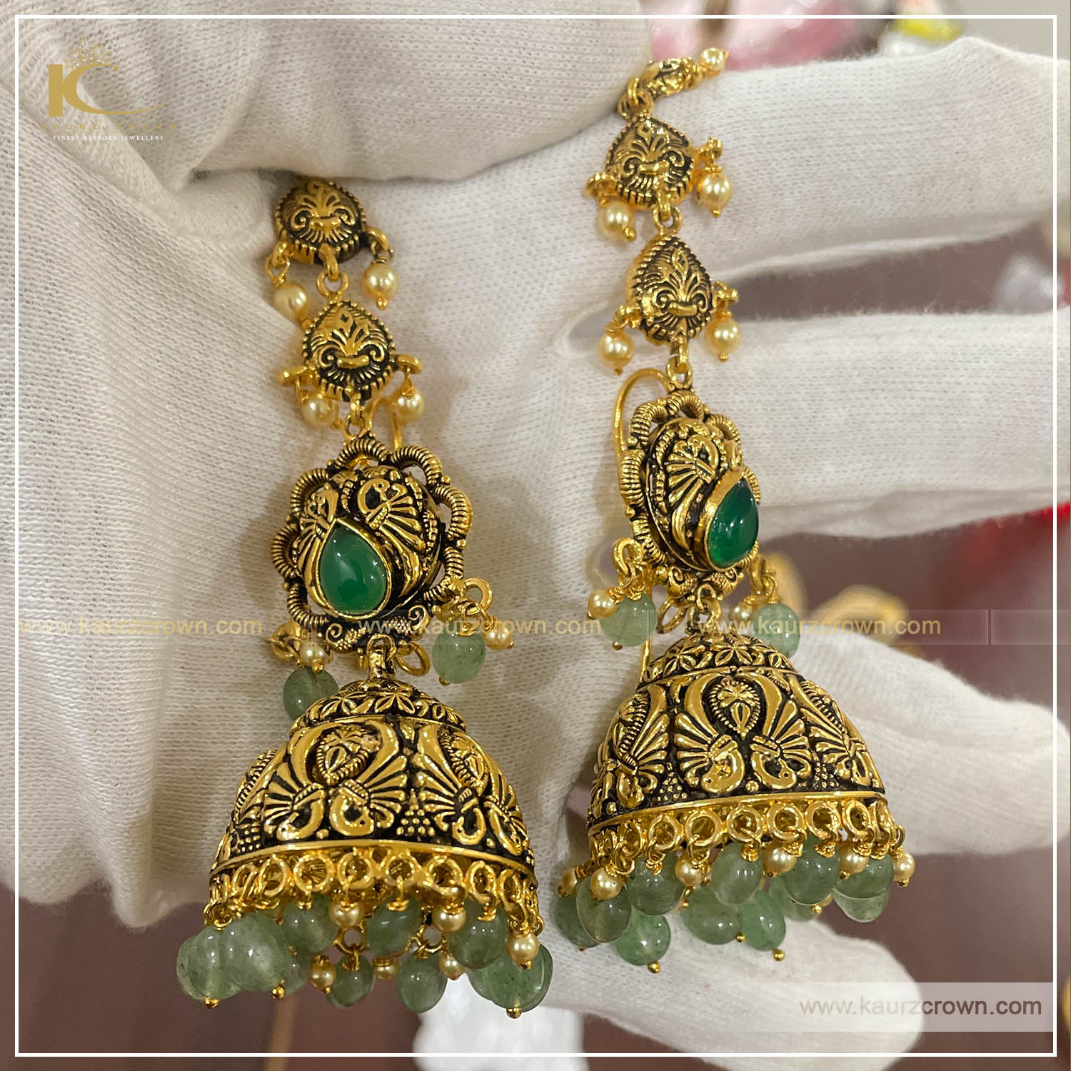 Antique gold deals jhumka designs