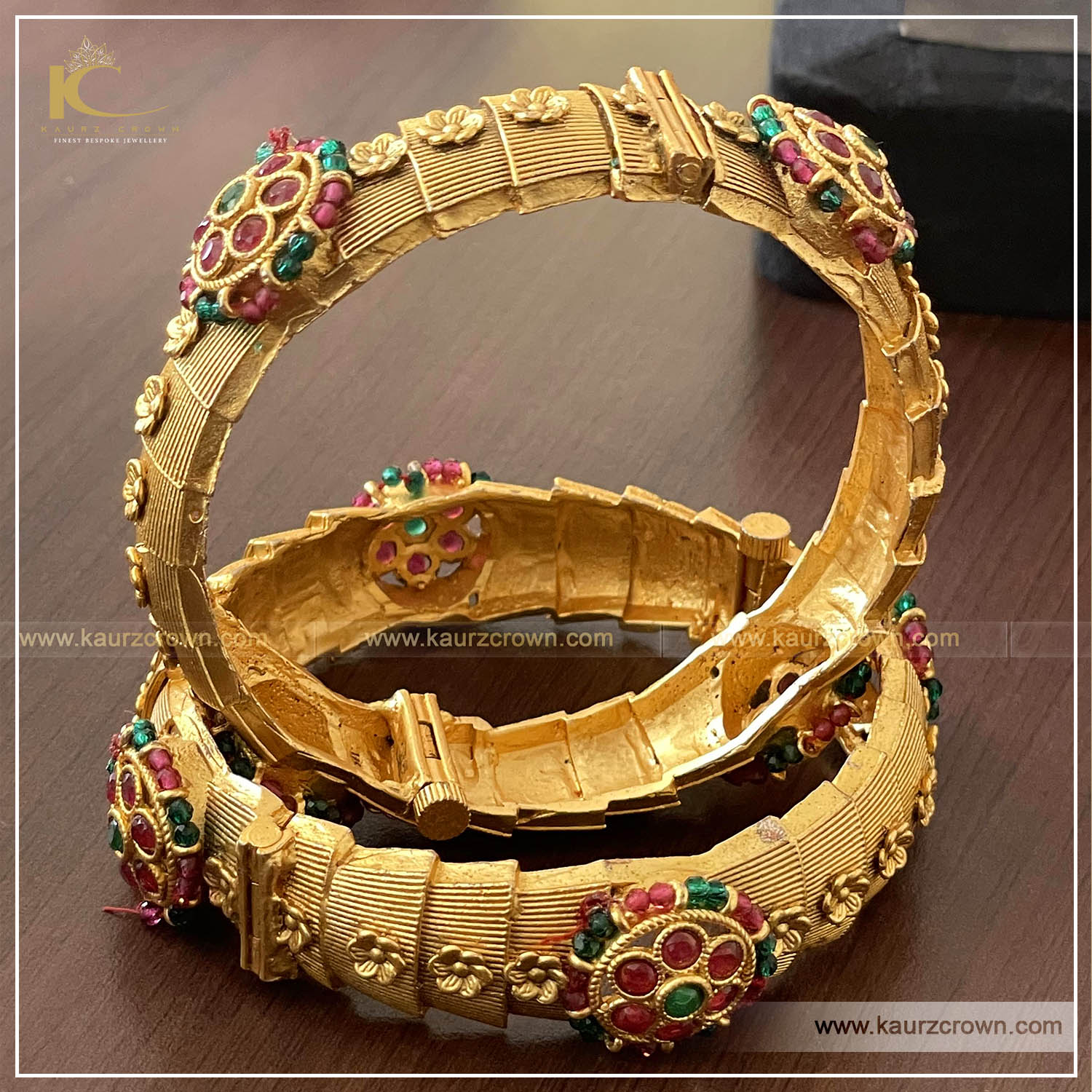 Sharleez Traditional Gold Plated Bangles , kaurz crown , punjabi jewellery , online jewellery store , gold plated