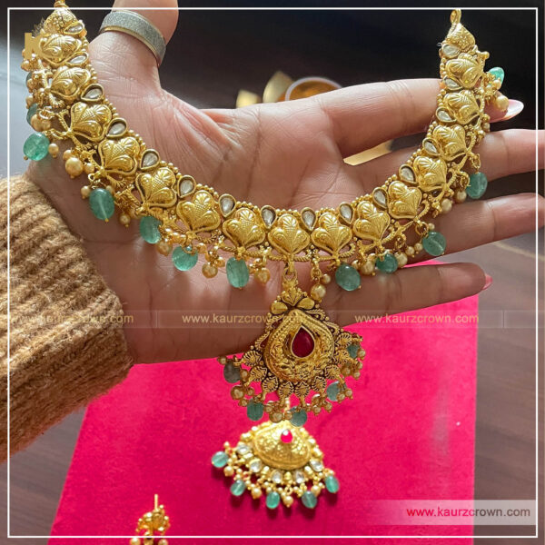 Mehkasha Necklace Set , kaurz crown , online jewellery store , jewellery store , traditonal jewellery , necklace set , traditonal necklace set ,