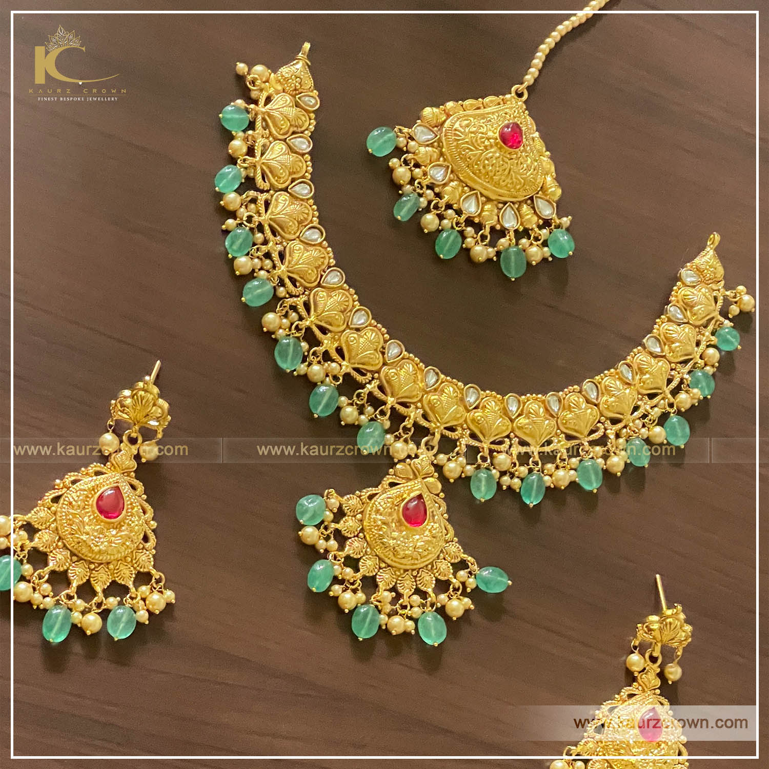 Mehkasha Necklace Set , kaurz crown , online jewellery store , jewellery store , traditonal jewellery , necklace set , traditonal necklace set ,