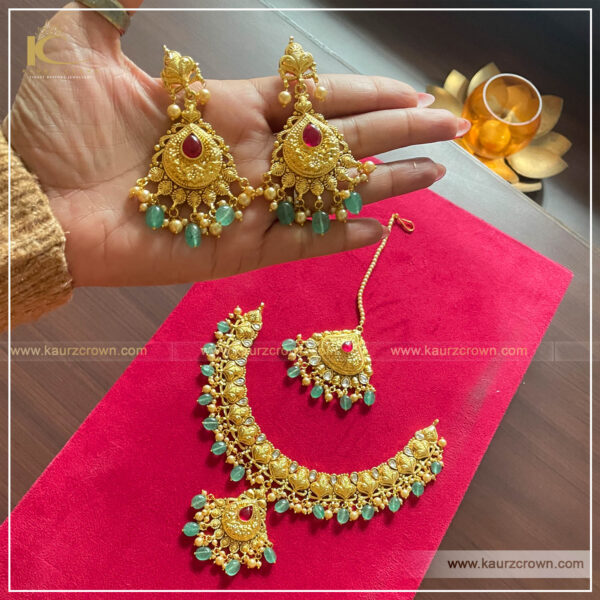 Mehkasha Necklace Set , kaurz crown , online jewellery store , jewellery store , traditonal jewellery , necklace set , traditonal necklace set ,