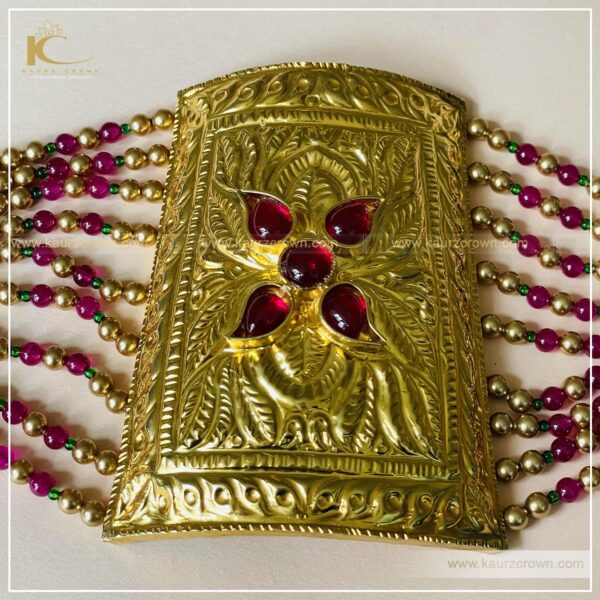 Yashal Traditional Antique Gold Plated Baahi (Bracelet) , kaurz crown , punjabi jewellery , online jewellery store , yashal , gold platd , baahi , bracelet , gold plated baahi