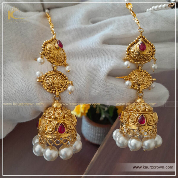 Paakizah Traditional Antique Gold Plated Bridal Necklace Set , kaurz crown jewellery , paakizah choker set , online jewellery store , online jewellery shop