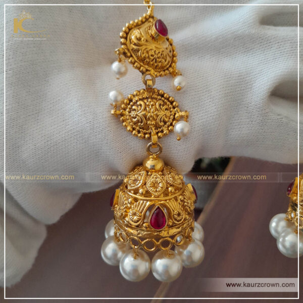 Paakizah Traditional Antique Gold Plated Bridal Necklace Set , kaurz crown jewellery , paakizah choker set , online jewellery store , online jewellery shop