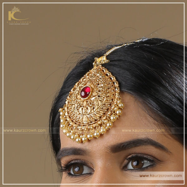 Ruhma Traditional Antique Gold Plated Choker Set , kaurz crown jewellery , punjabi jewellery , online jewellery store , gold palted , choker set