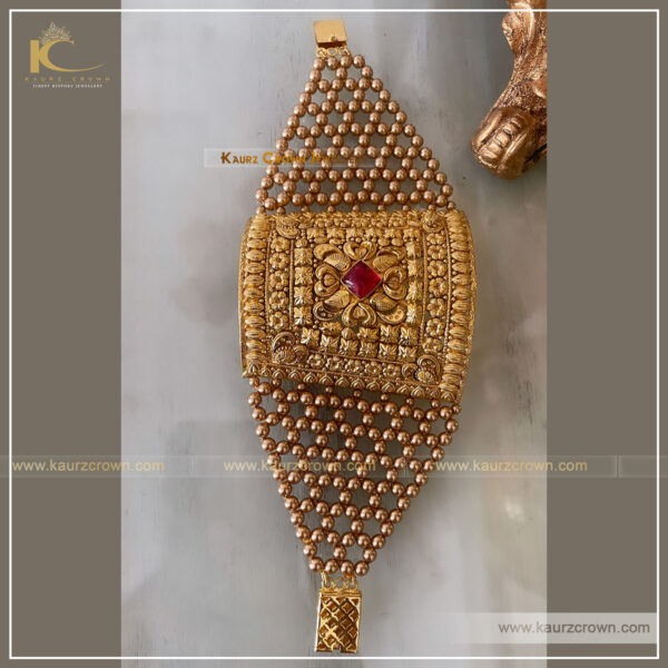 Wajiha Traditional Antique Gold Plated Baahi (Bracelet) , kaurz crown jewellery store , online jewellery store , traditional baahi